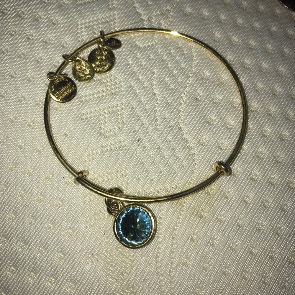 Alex and ani aqua bracelet (birthstone)